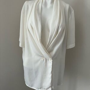 Casual Corner Cream Drape Blouse